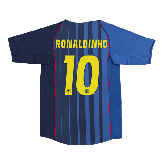 Camiseta Retro 2004/05 Ronaldinho #10 Barcelona Segunda Equipación