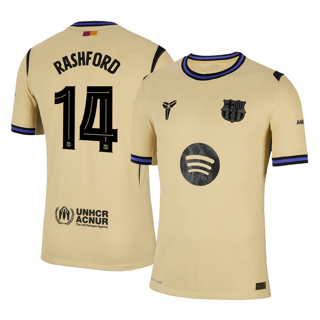 UCL Camiseta Auténtica Rashford #14 Barcelona 2025/26 Segunda Equipación - Versión Jugador